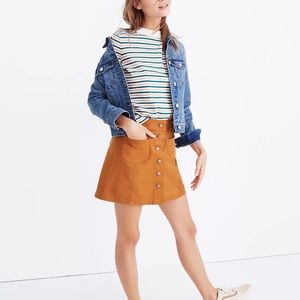 Madewell Garment-Dyed Patch-Pocket Skirt